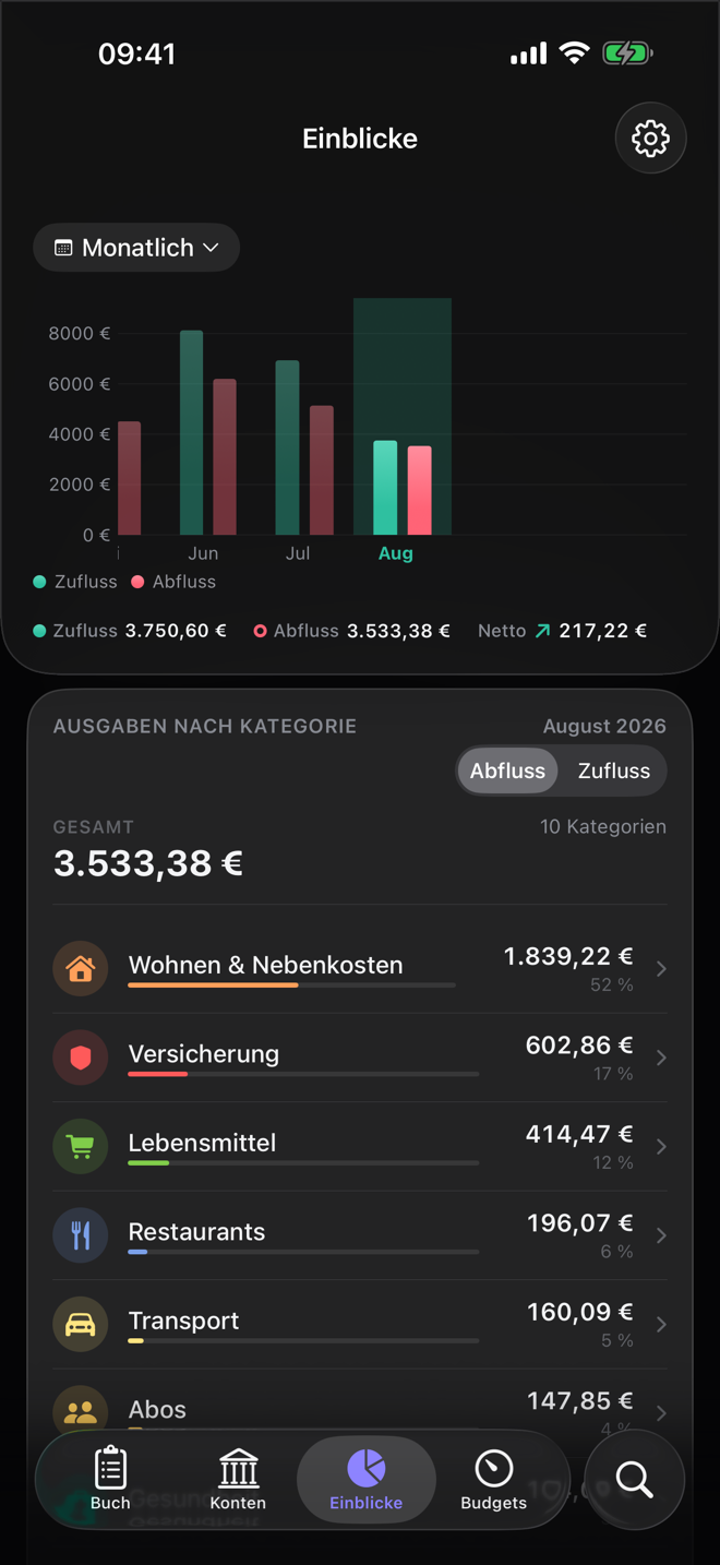 Screenshot der Dribs-App